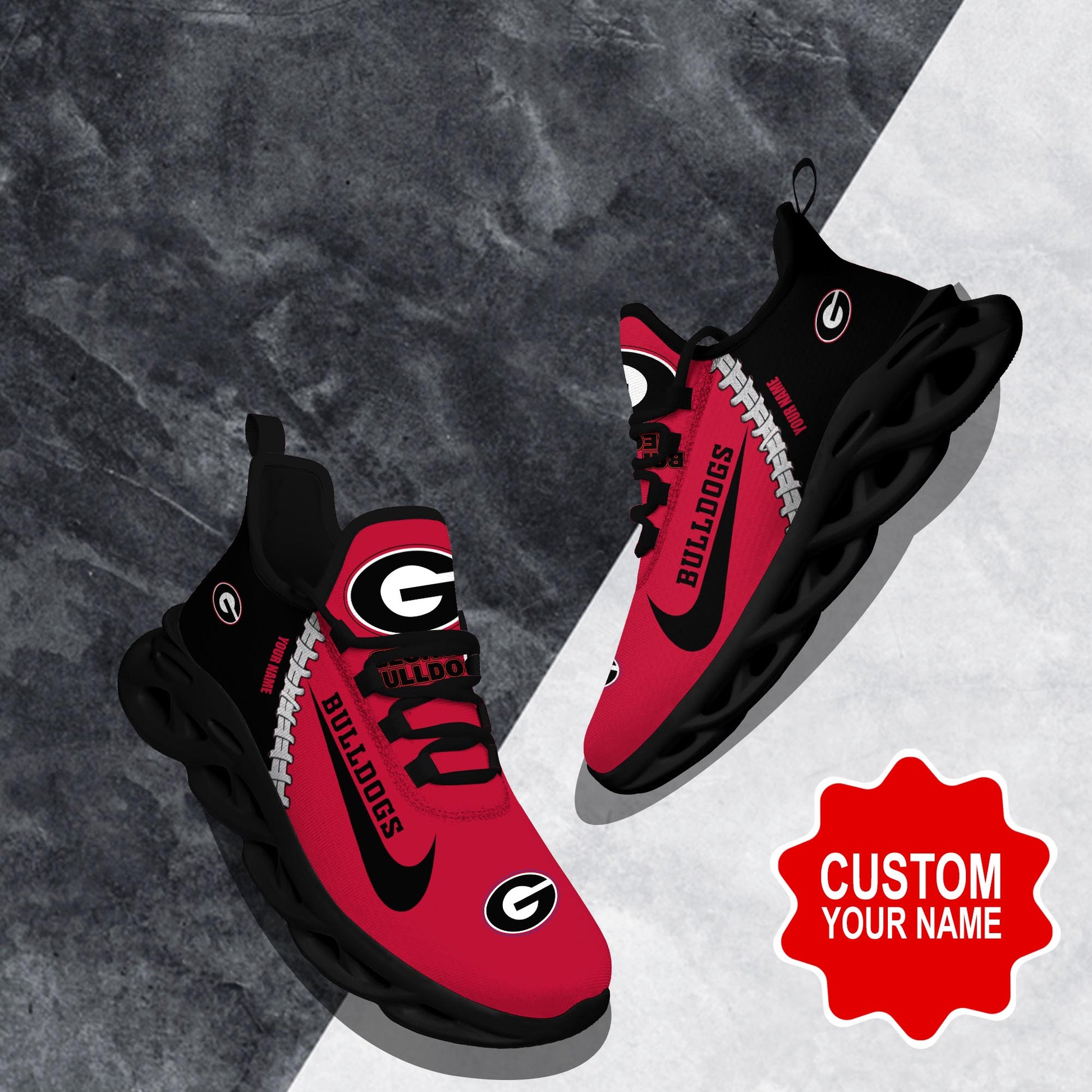 Footwearstorm Georgia Bulldogs Max Soul Shoes Sneakers For Men And Women 5