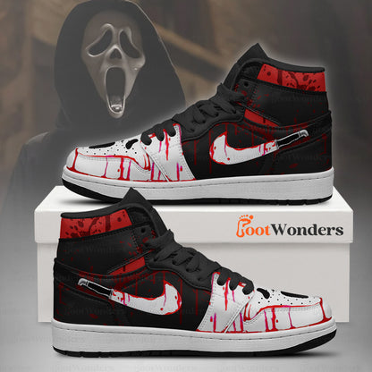 Footwearstorm Ghost Face AJ1 High Sneakers Shoes For Men And Women 1