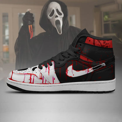 Footwearstorm Ghost Face AJ1 High Sneakers Shoes For Men And Women 1