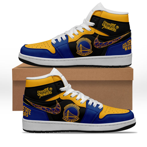 Footwearstorm Golden State Warriors AJ1 High Sneakers Shoes For Men And Women 1