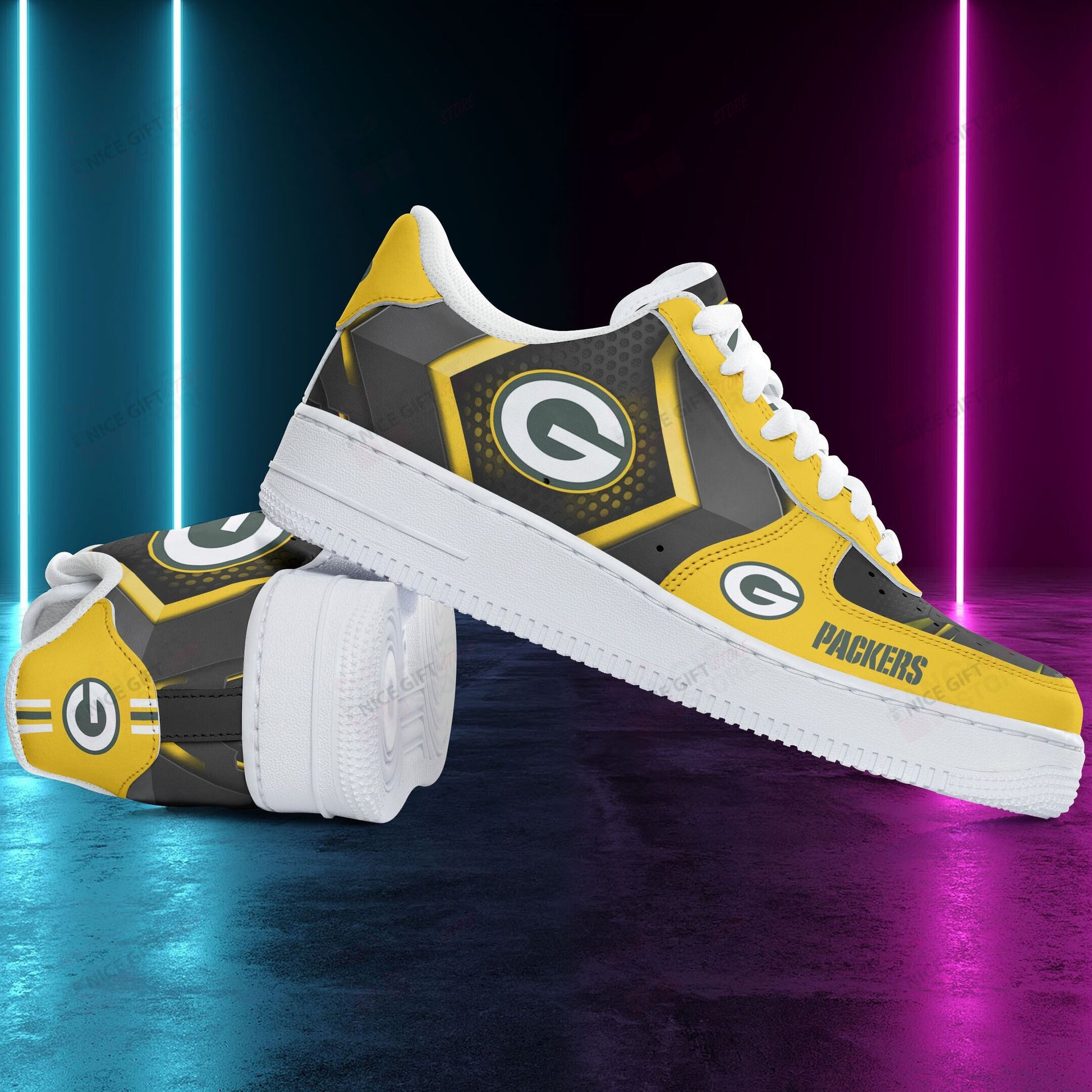 Footwearstorm Green Bay Packers Air Low-Top Sneakers Shoes For Men And Women 1205176