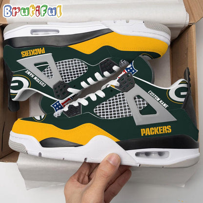 Footwearstorm Green Bay Packers AJ4 Sneakers Shoes For Men And Women 1