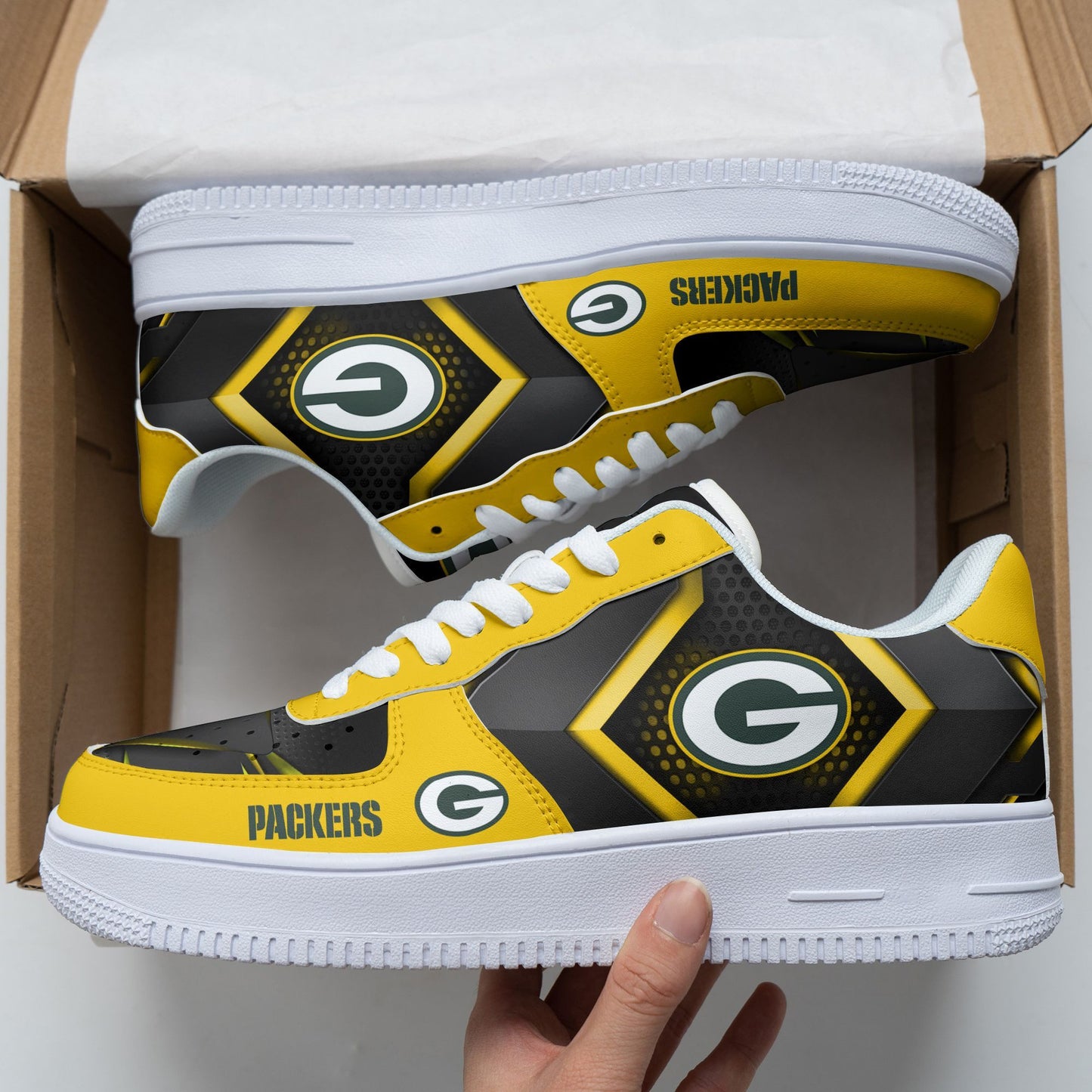 Footwearstorm Green Bay Packers NFL Air Low-Top Sneakers Shoes For Men And Women 1205786