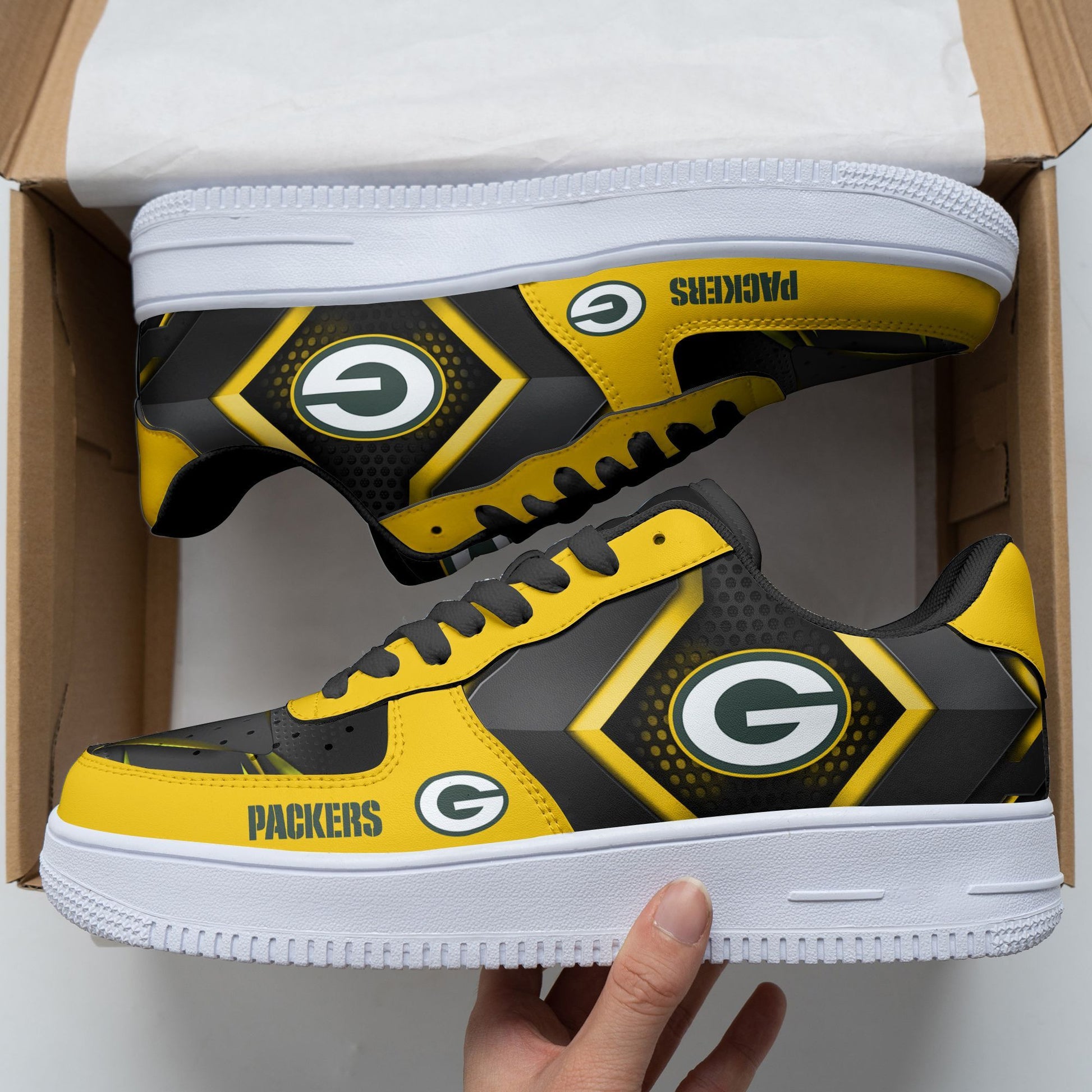 Footwearstorm Green Bay Packers NFL Air Low-Top Sneakers Shoes For Men And Women 1205786