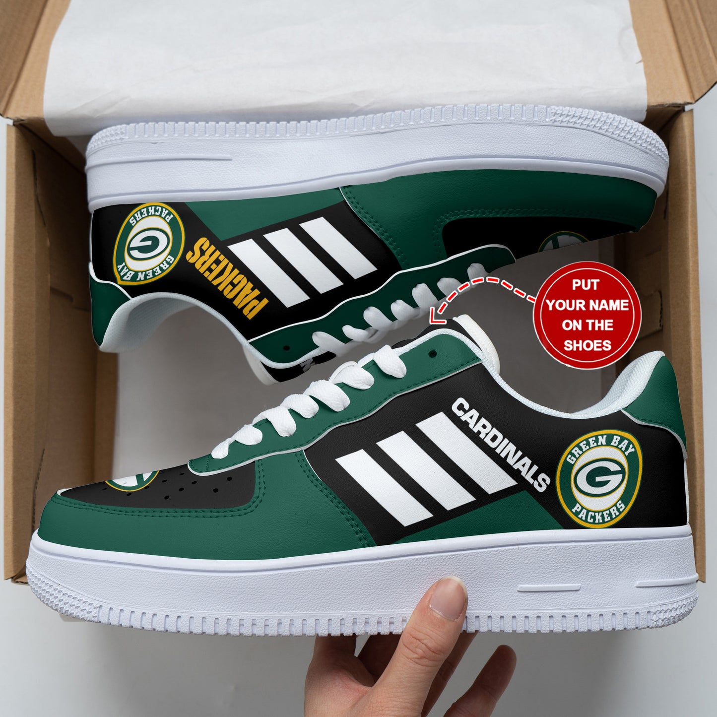 Footwearstorm Green Bay Packers NFL Air Low-Top Sneakers Shoes For Men And Women 1205794