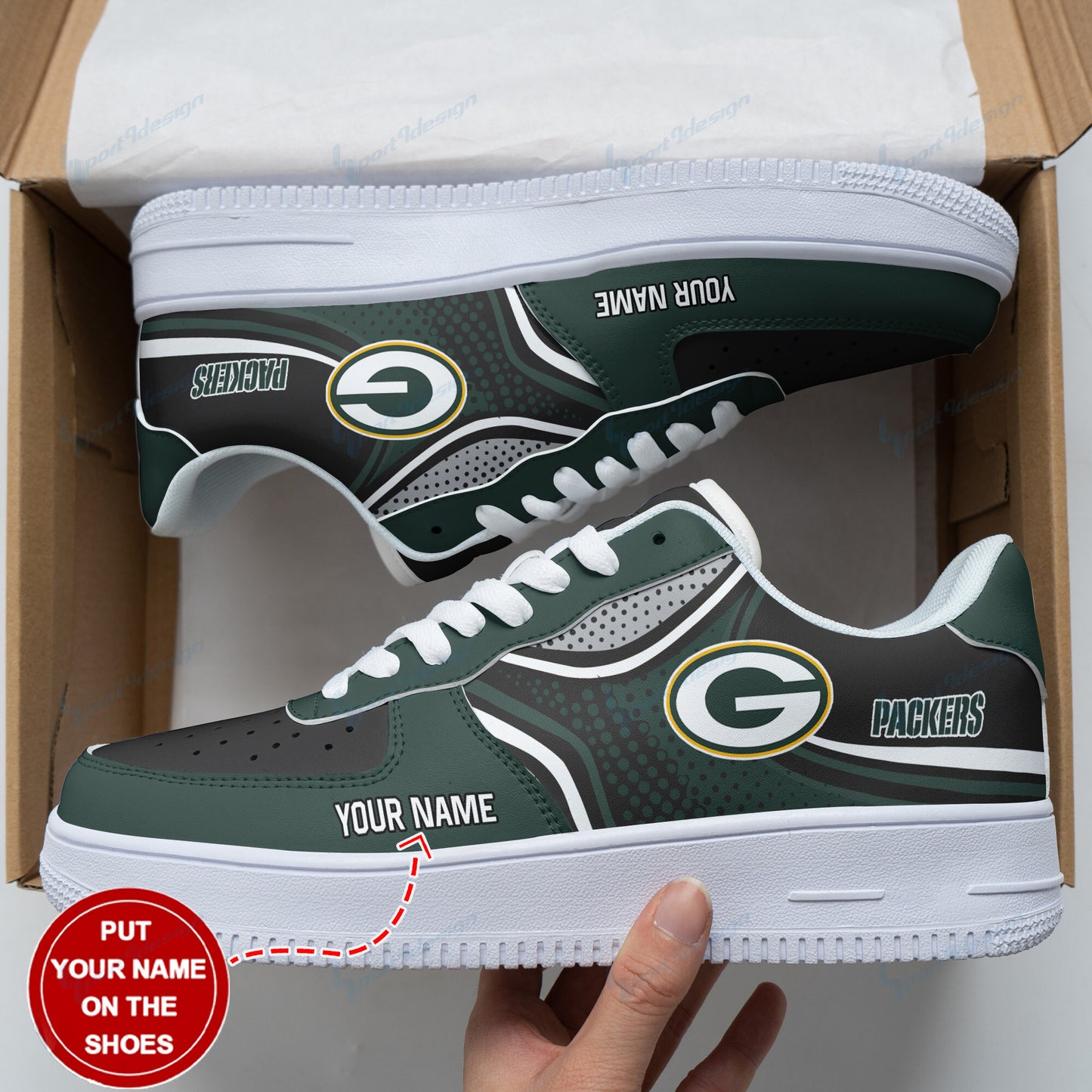 Footwearstorm Green Bay Packers NFL Air Low-Top Sneakers Shoes For Men And Women 1205280