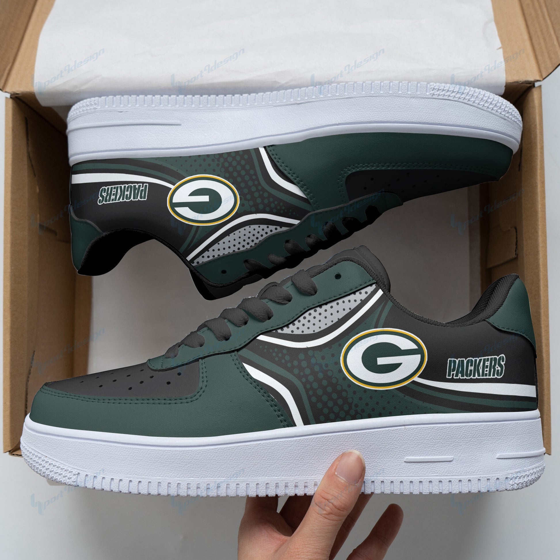 Footwearstorm Green Bay Packers NFL Air Low-Top Sneakers Shoes For Men And Women 1205784
