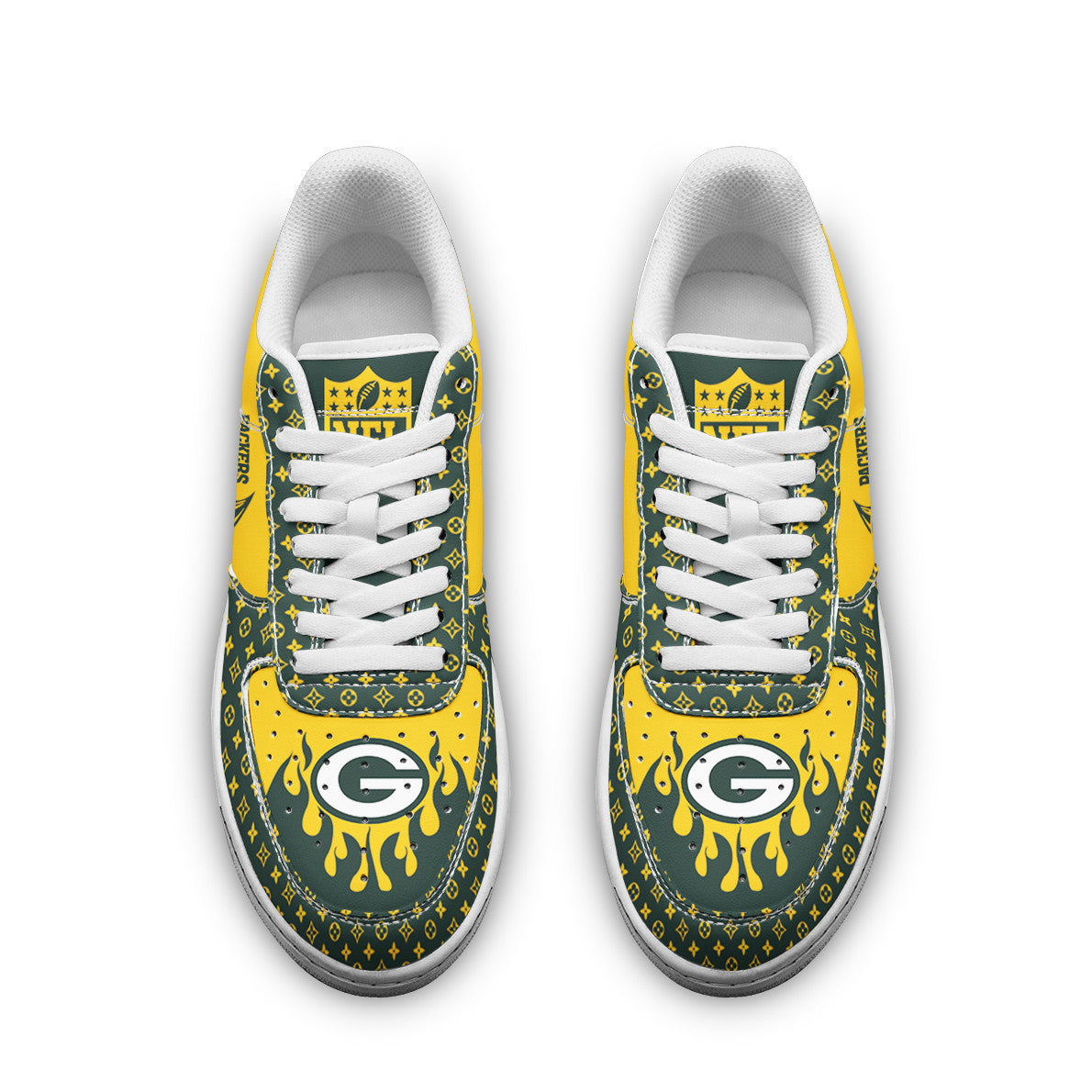 Footwearstorm Green Bay Packers NFL Air Low-Top Sneakers Shoes For Men And Women 1205781