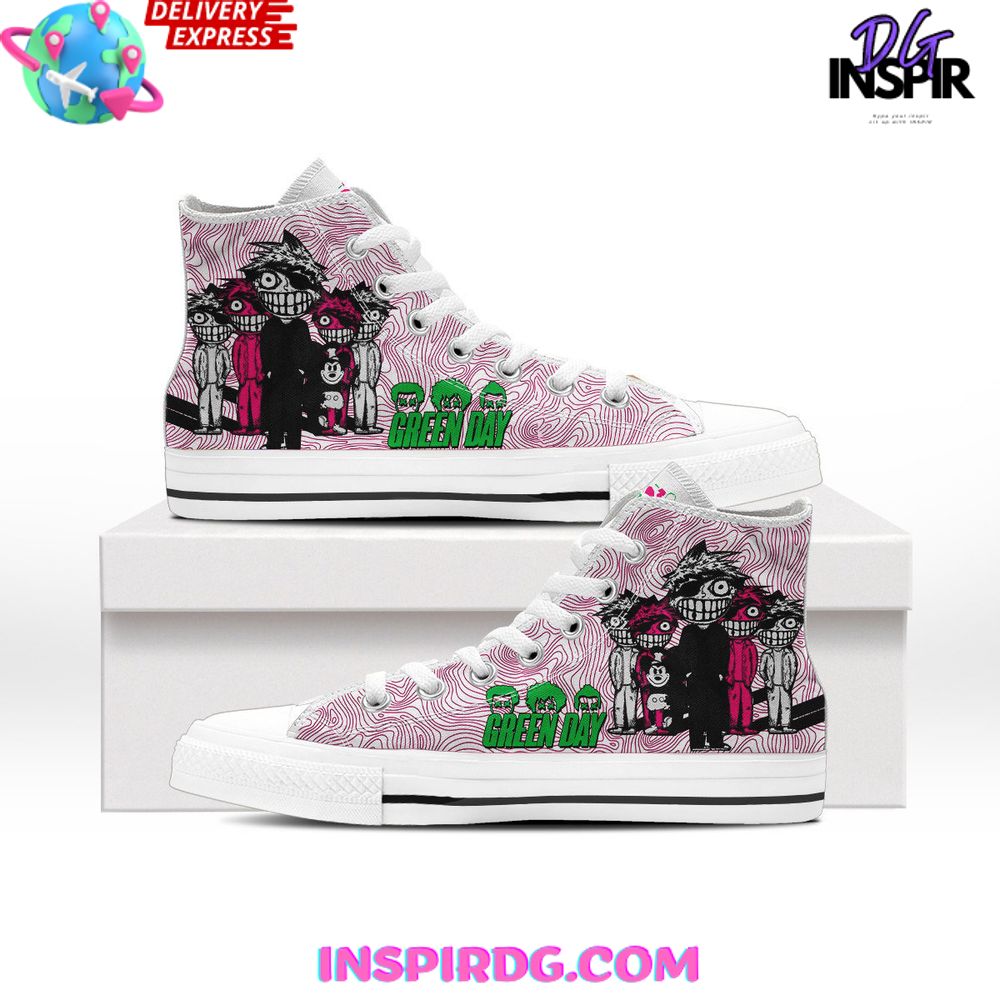 Footwearstorm Green Day High Top Canvas Sneakers Shoes For Men And Women 1