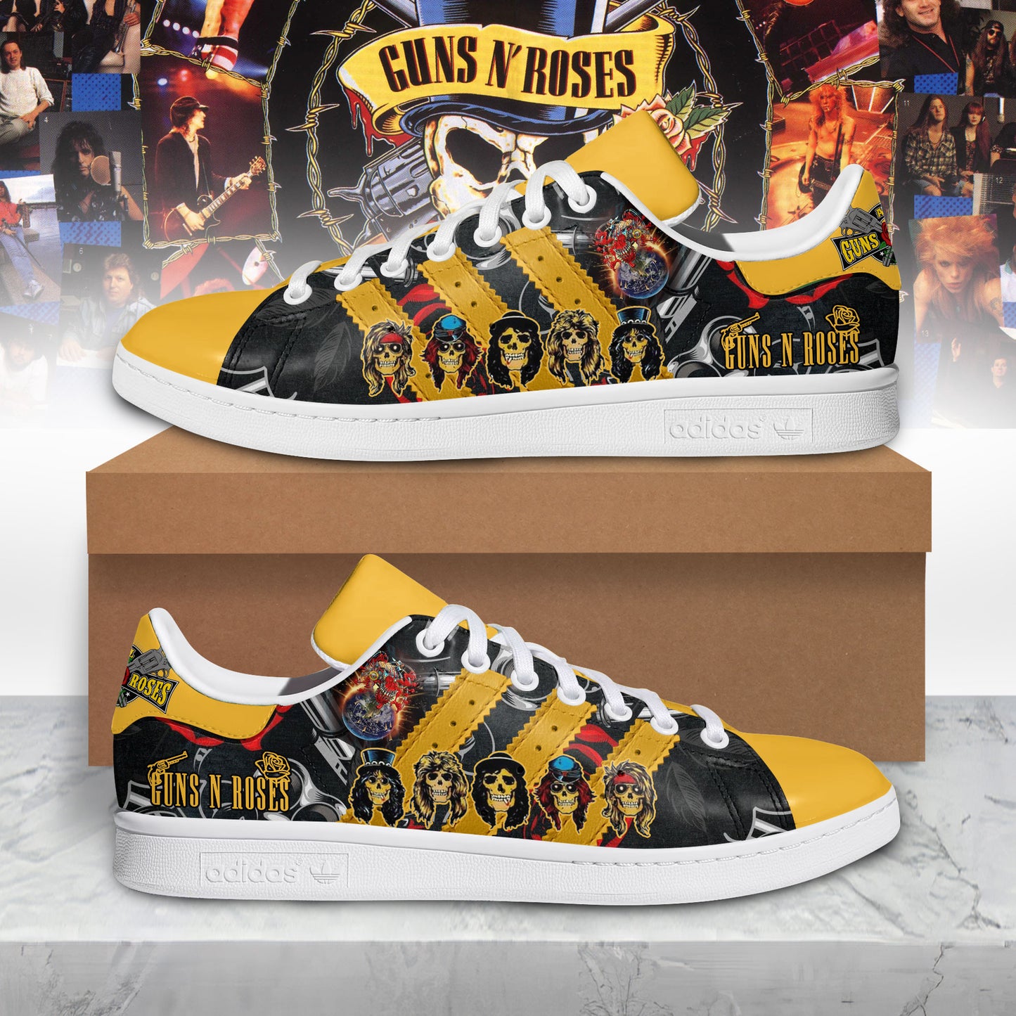 Footwearstorm Guns N' Roses Skate Stan Shoes Sneakes For Men And Women 1