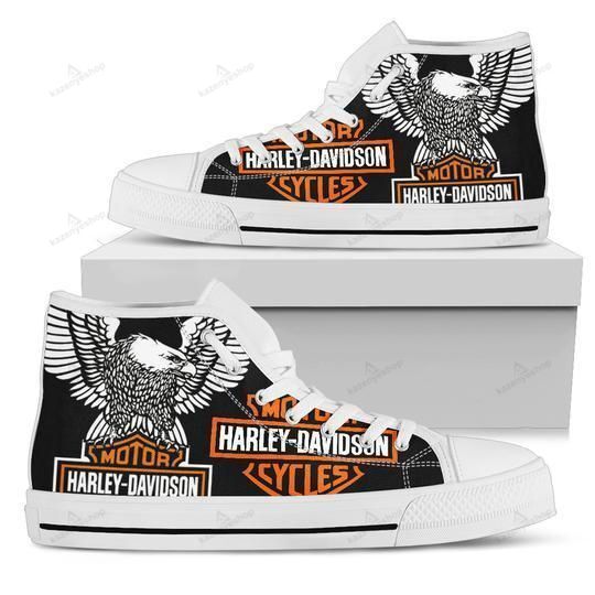 Footwearstorm Harley-Davidson High Top Canvas Sneakers Shoes For Men And Women 1