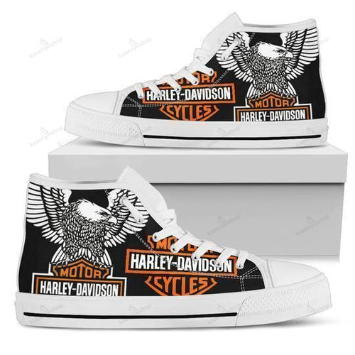 Footwearstorm Harley-Davidson High Top Canvas Sneakers Shoes For Men And Women 1