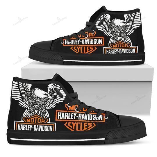 Footwearstorm Harley-Davidson High Top Canvas Sneakers Shoes For Men And Women 1