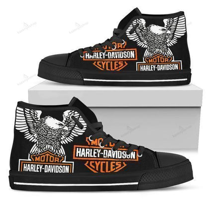 Footwearstorm Harley-Davidson High Top Canvas Sneakers Shoes For Men And Women 1