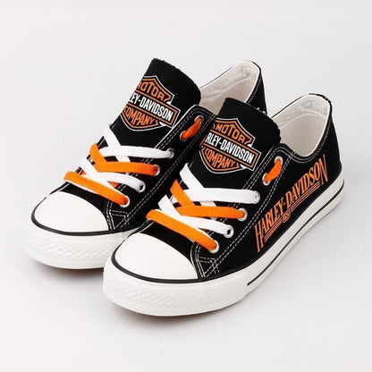 Footwearstorm Harley Davidson Low Top Canvas Sneakers Shoes For Men And Women 1