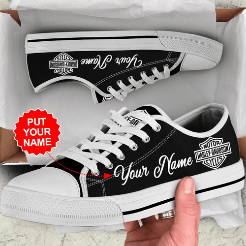 Footwearstorm Harley Davidson Low Top Canvas Sneakers Shoes For Men And Women 5
