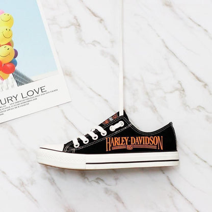 Footwearstorm Harley Davidson Low Top Canvas Sneakers Shoes For Men And Women 1