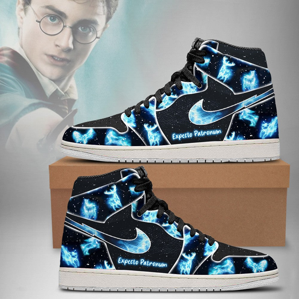 Footwearstorm Harry Potter Expecto Patronum AJ1 High Sneakers Shoes For Men And Women 1