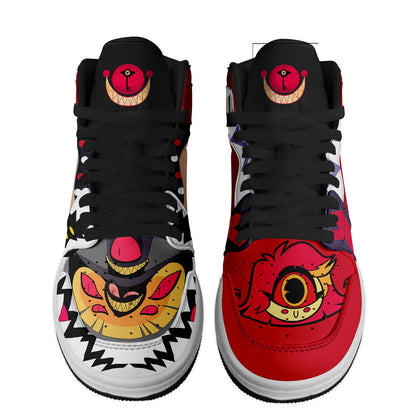 Footwearstorm Hazbin Hotel AJ1 High Sneakers Shoes For Men And Women 1