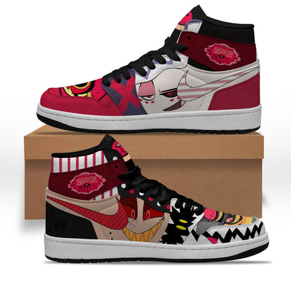 Footwearstorm Hazbin Hotel AJ1 High Sneakers Shoes For Men And Women 1