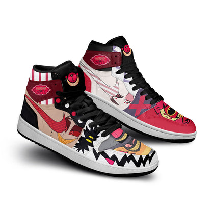 Footwearstorm Hazbin Hotel AJ1 High Sneakers Shoes For Men And Women 1