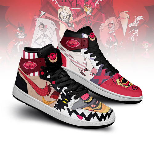 Footwearstorm Hazbin Hotel AJ1 High Sneakers Shoes For Men And Women 1