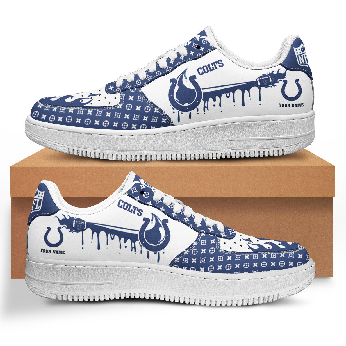 Footwearstorm Indianapolis Colts NFL Air Low-Top Sneakers Shoes For Men And Women 1205703