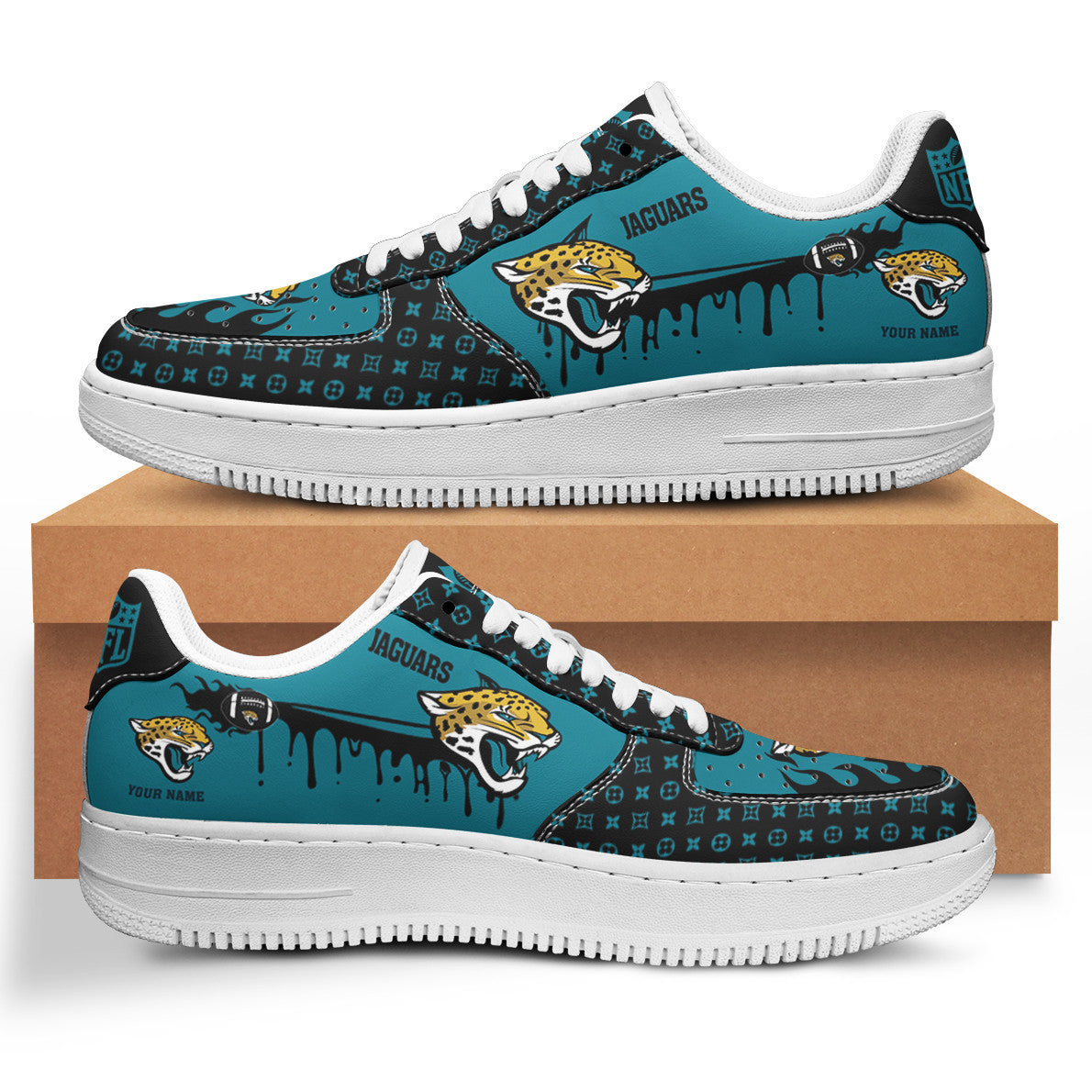 Footwearstorm Jacksonville Jaguars NFL Air Low-Top Sneakers Shoes For Men And Women 1205706