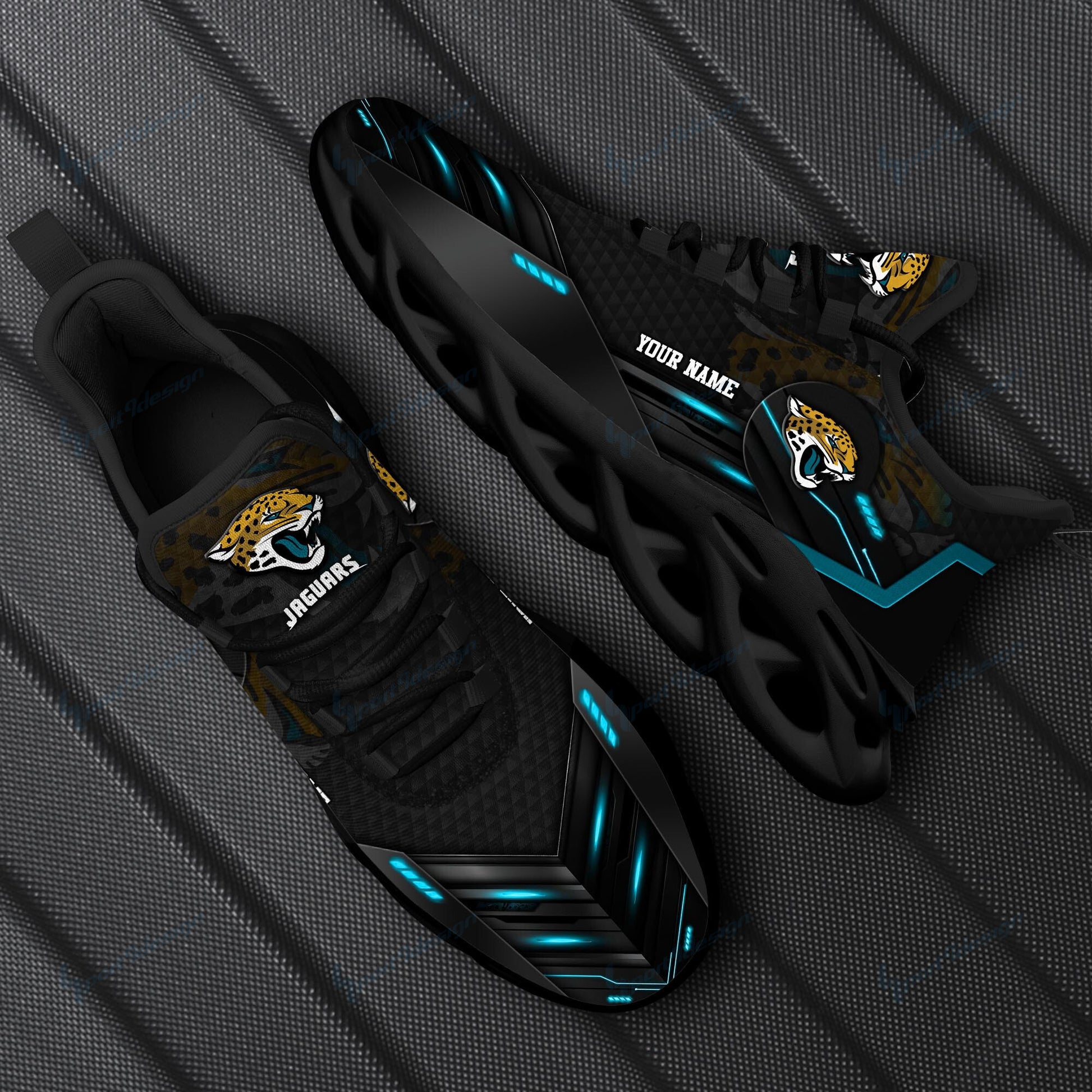 Footwearstorm Jacksonville Jaguars NFL Max Soul Shoes Sneakers For Men And Women 1