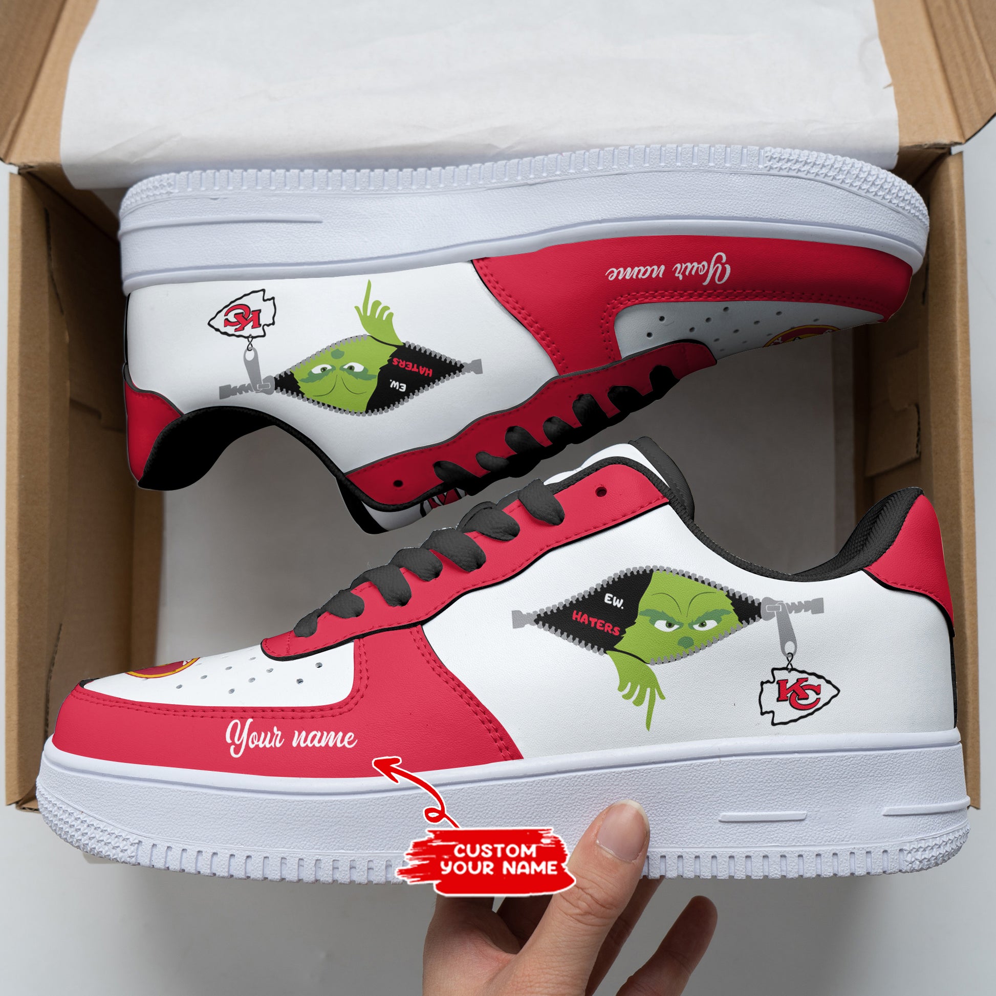 Footwearstorm Kansas City Chiefs NFL Air Low-Top Sneakers Shoes For Men And Women 1205885