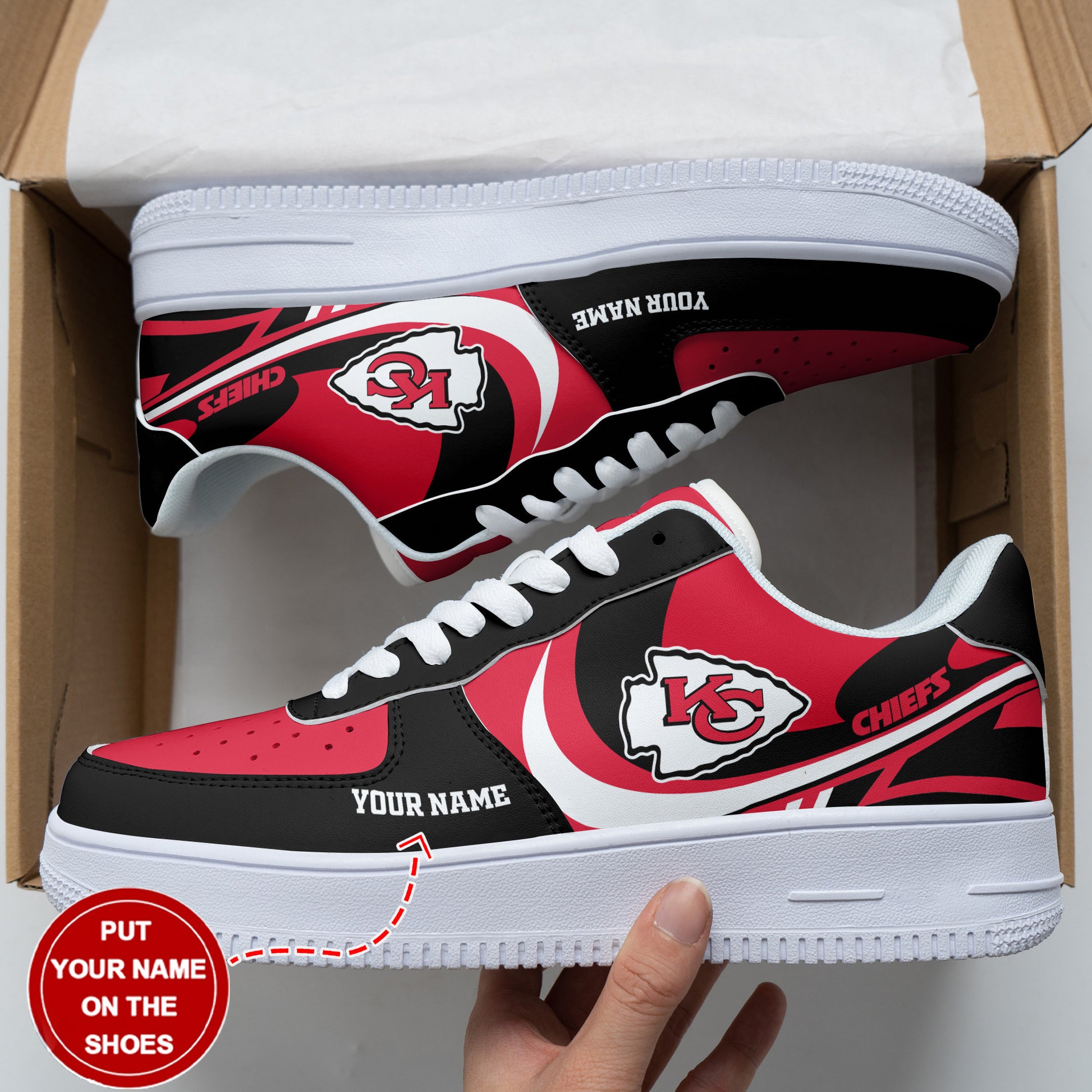 Footwearstorm Kansas City Chiefs NFL Air Low-Top Sneakers Shoes For Men And Women 1205346