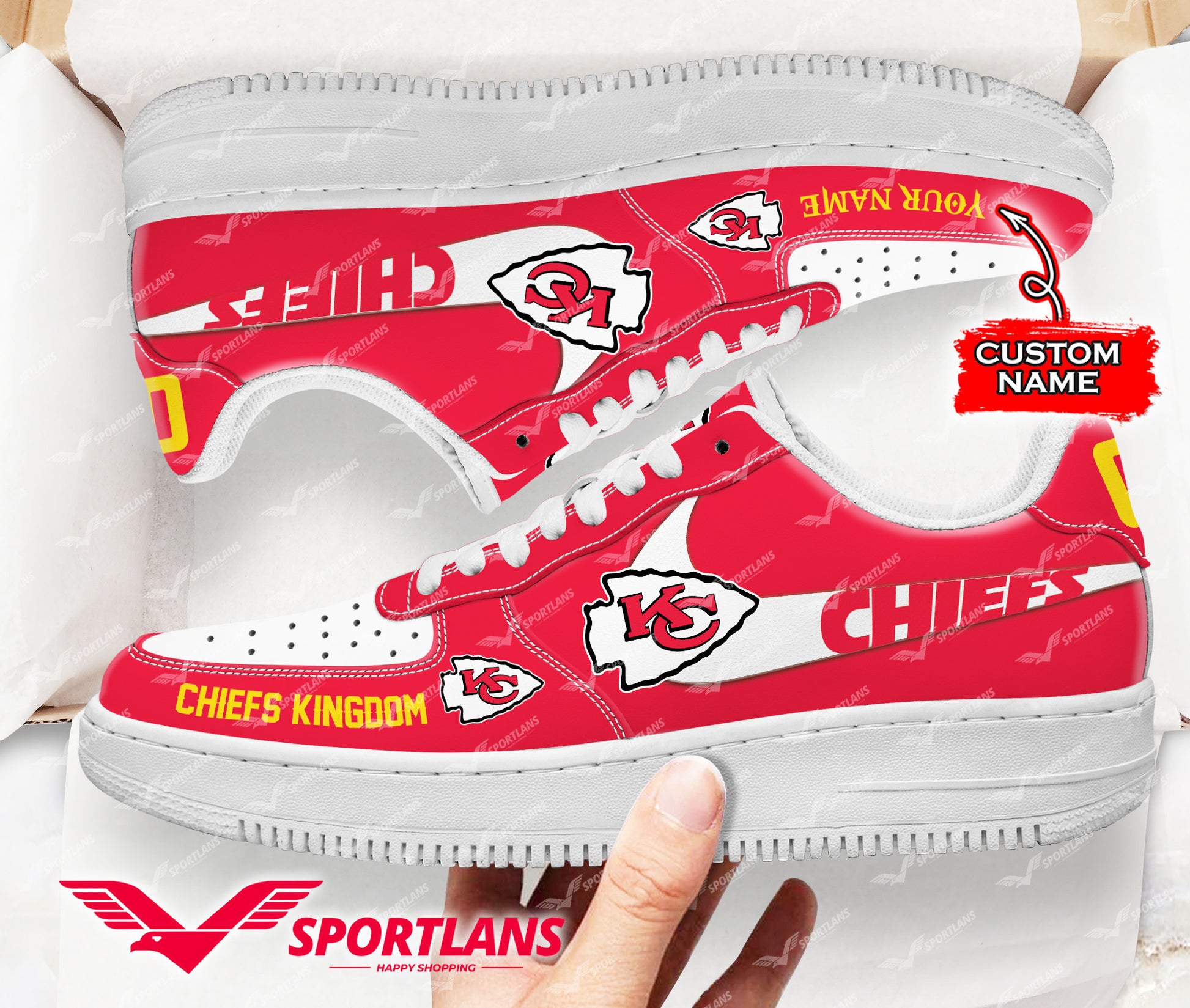 Footwearstorm Kansas City Chiefs NFL Air Low-Top Sneakers Shoes For Men And Women 1205715