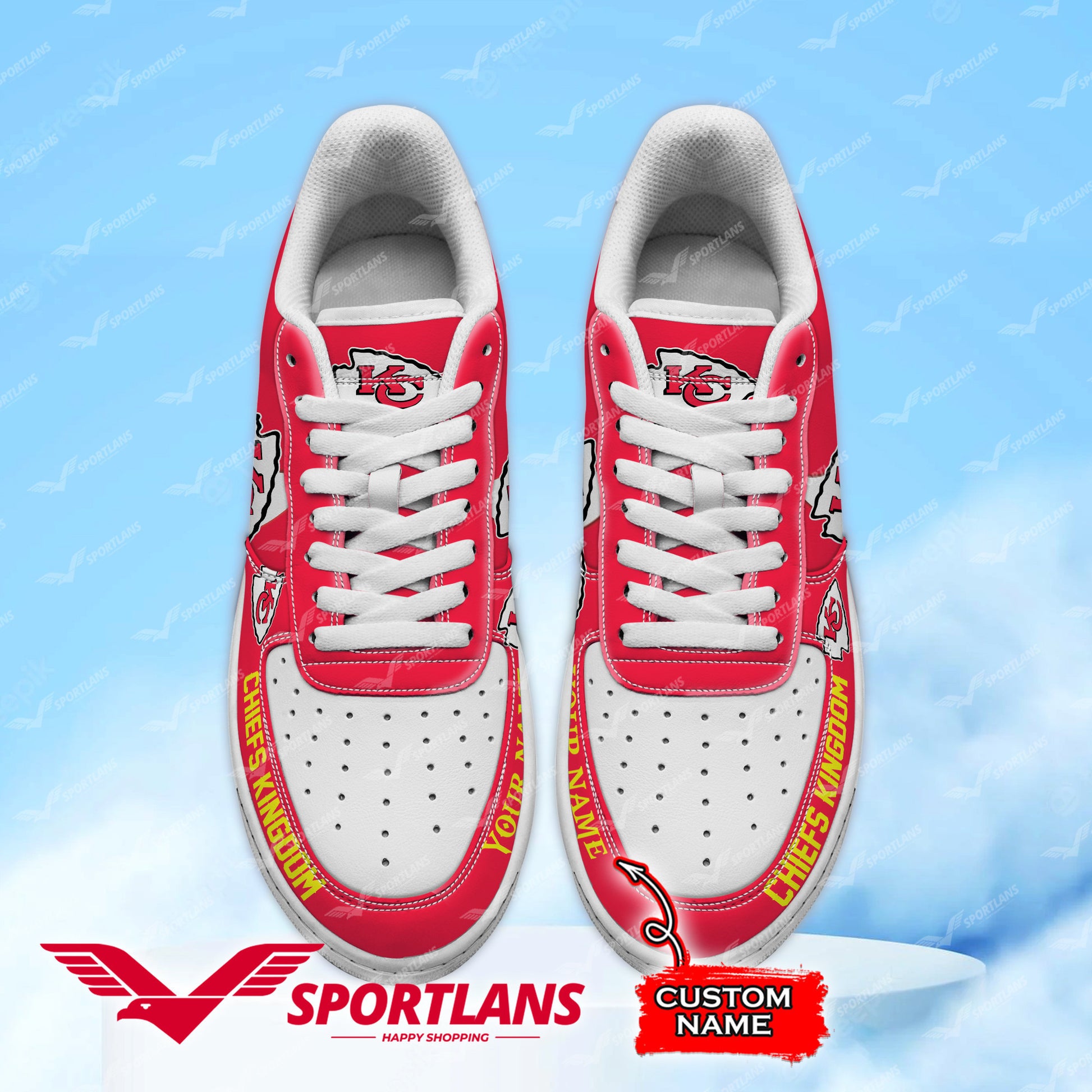 Footwearstorm Kansas City Chiefs NFL Air Low-Top Sneakers Shoes For Men And Women 1205715