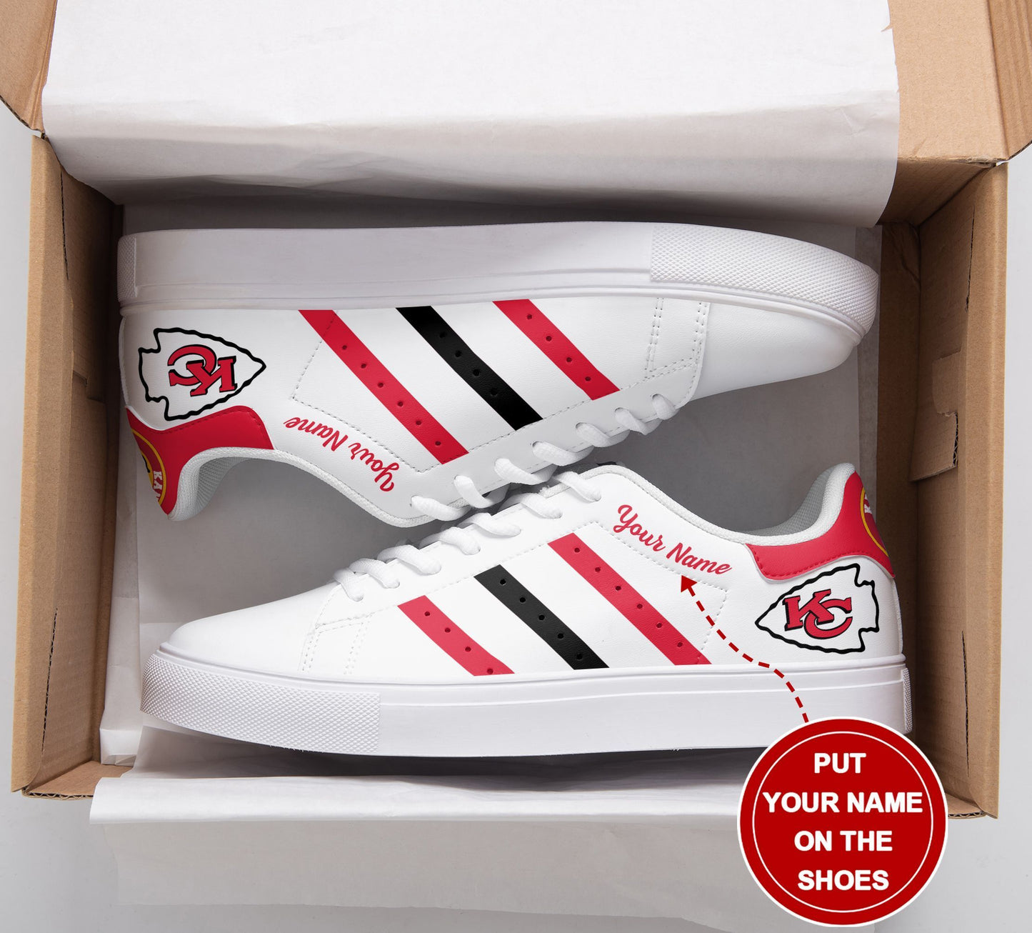 Footwearstorm Kansas City Chiefs Skate Stan Shoes Sneakes For Men And Women 3