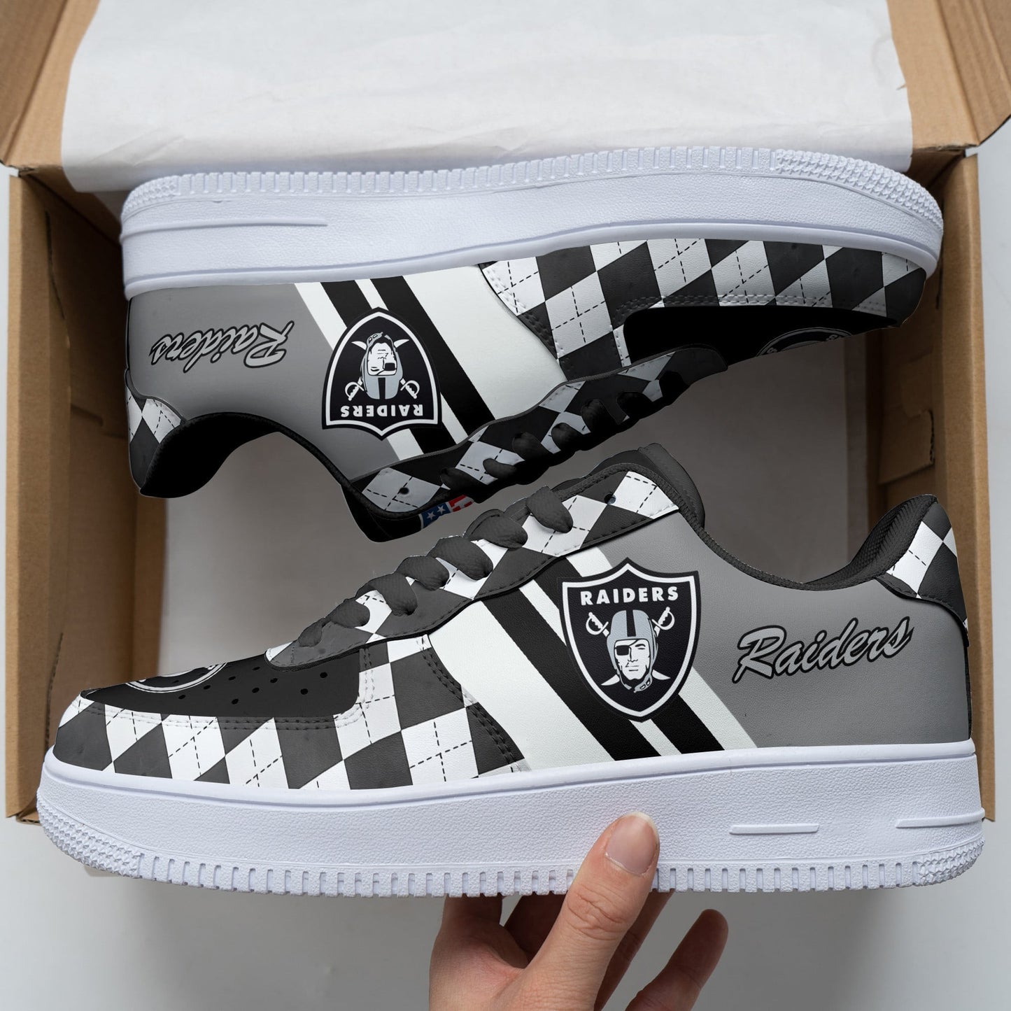 Footwearstorm Las Vegas Raiders Air Low-Top Sneakers Shoes For Men And Women 120567