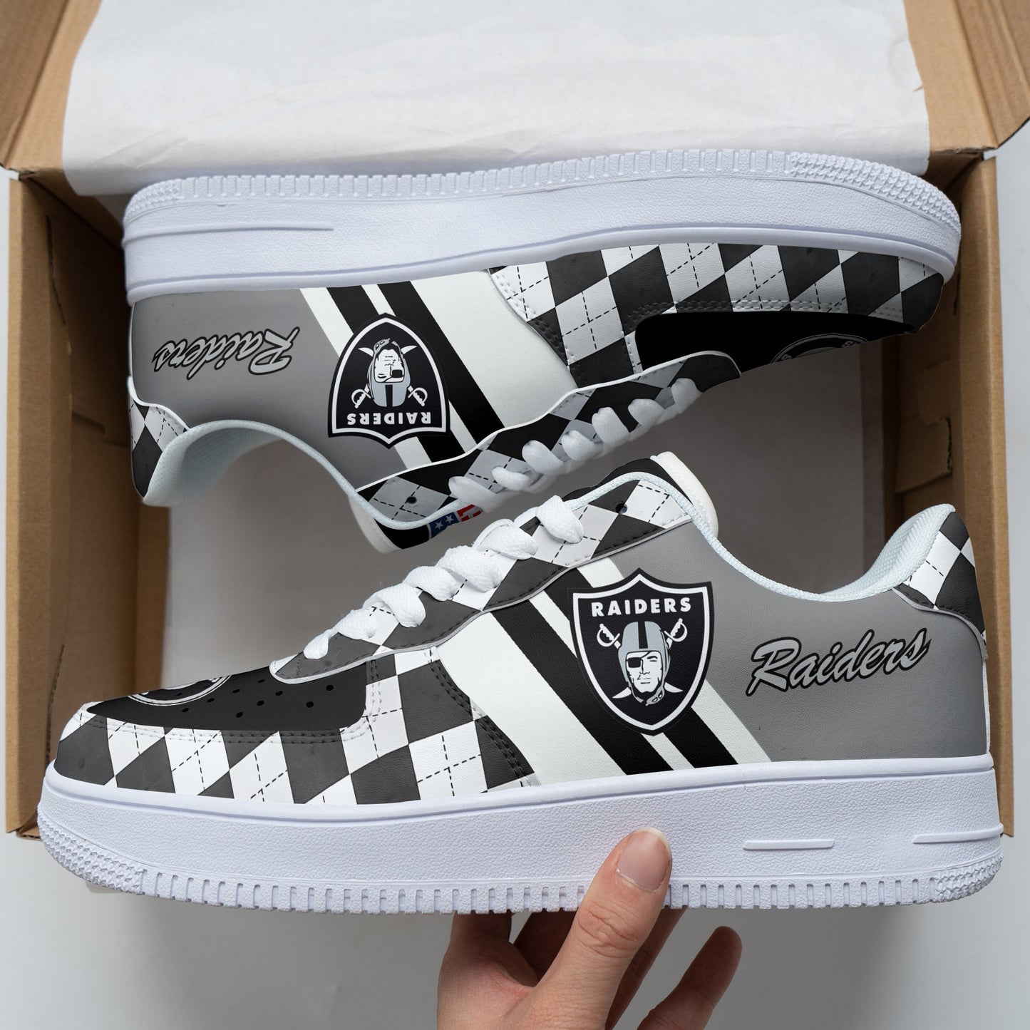 Footwearstorm Las Vegas Raiders Air Low-Top Sneakers Shoes For Men And Women 120567