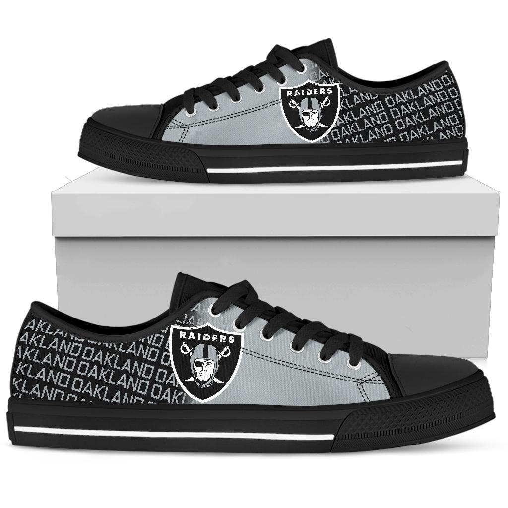 Footwearstorm Las Vegas Raiders Low Top Canvas Sneakers Shoes For Men And Women 1