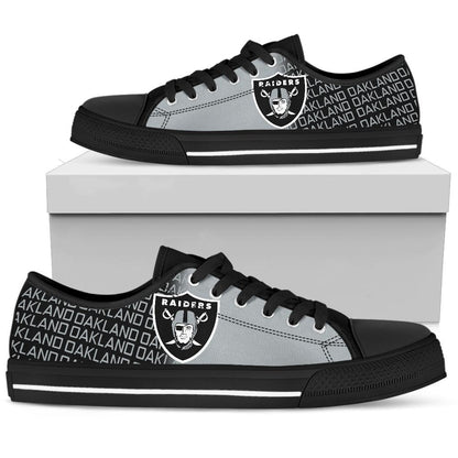 Footwearstorm Las Vegas Raiders Low Top Canvas Sneakers Shoes For Men And Women 1