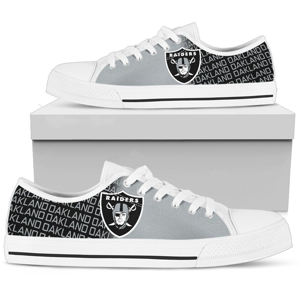 Footwearstorm Las Vegas Raiders Low Top Canvas Sneakers Shoes For Men And Women 1