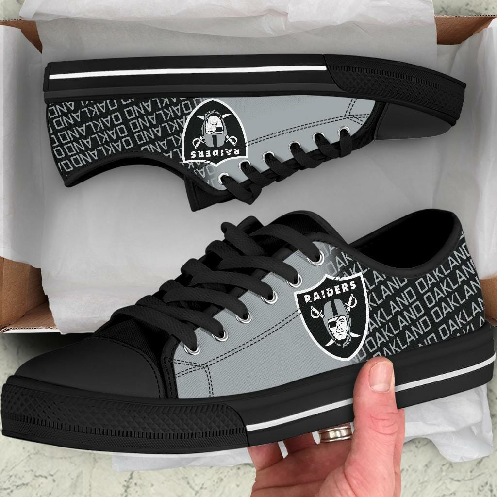Footwearstorm Las Vegas Raiders Low Top Canvas Sneakers Shoes For Men And Women 1