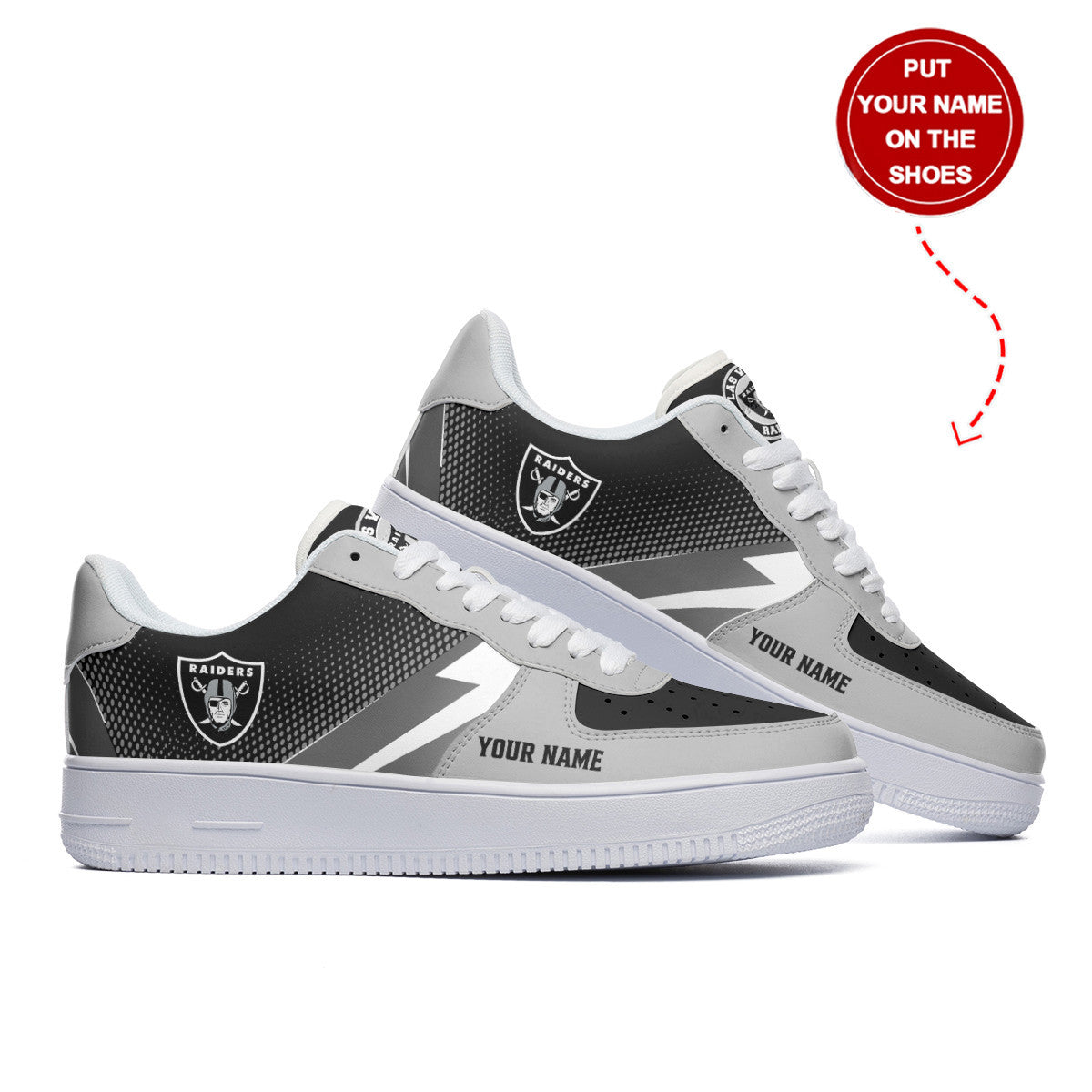 Footwearstorm Las Vegas Raiders NFL Air Low-Top Sneakers Shoes For Men And Women 1205750