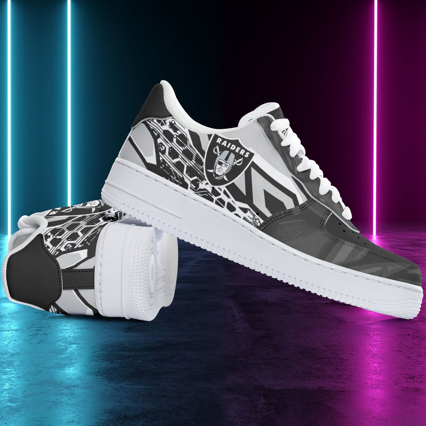 Footwearstorm Las Vegas Raiders NFL Air Low-Top Sneakers Shoes For Men And Women 1205338