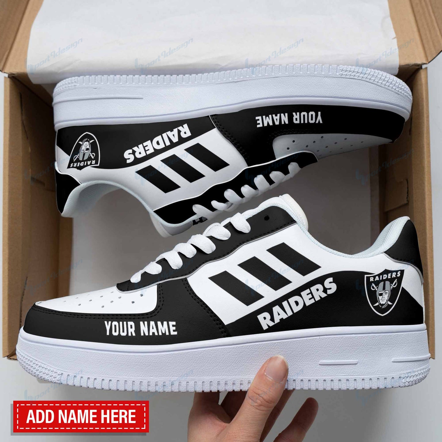 Footwearstorm Las Vegas Raiders NFL Air Low-Top Sneakers Shoes For Men And Women 1205334