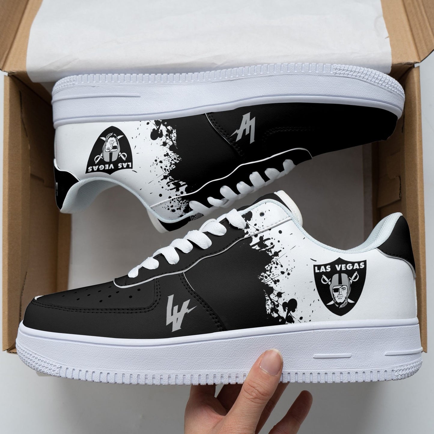 Footwearstorm Las Vegas Raiders NFL Air Low-Top Sneakers Shoes For Men And Women 1205344