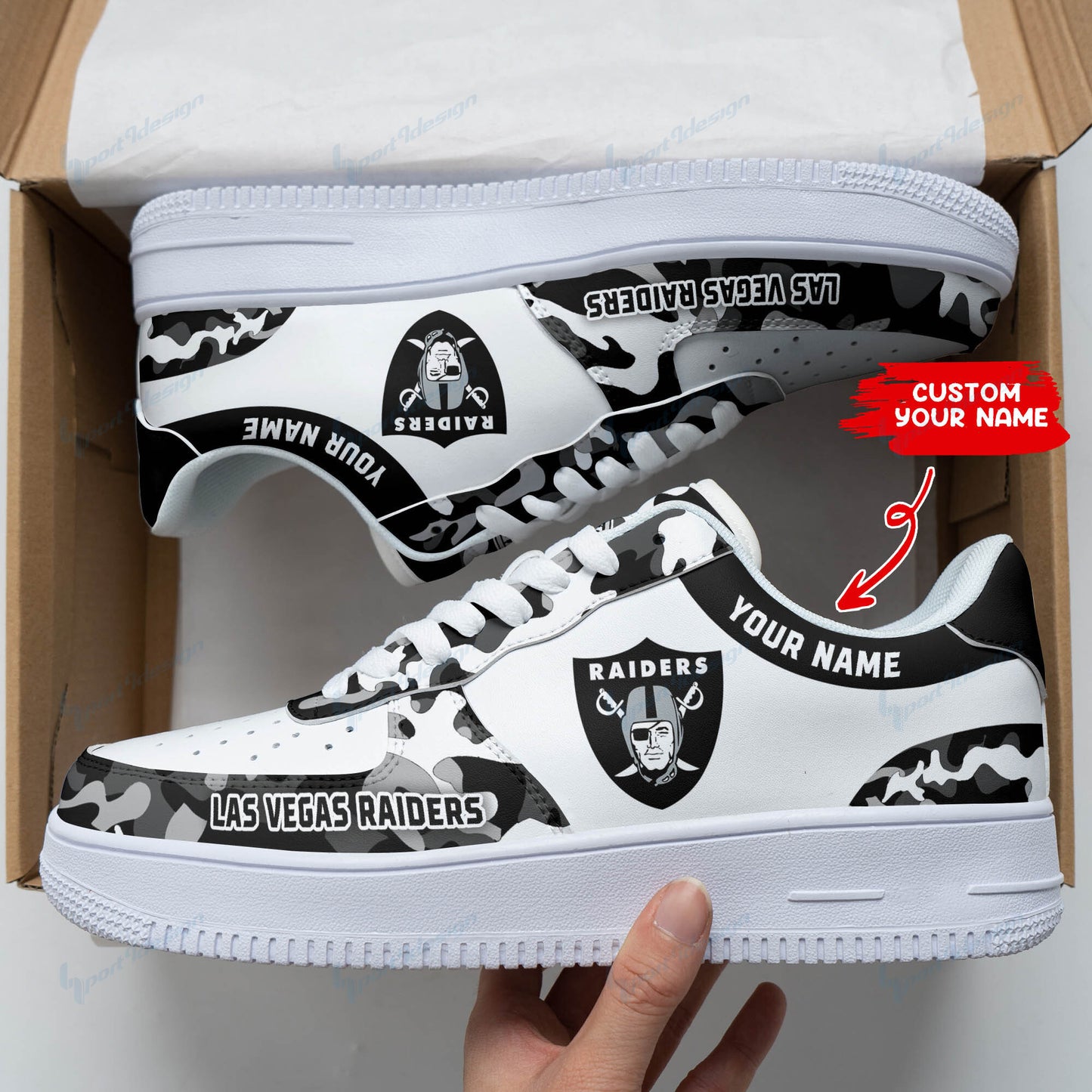 Footwearstorm Las Vegas Raiders NFL Air Low-Top Sneakers Shoes For Men And Women 1205744