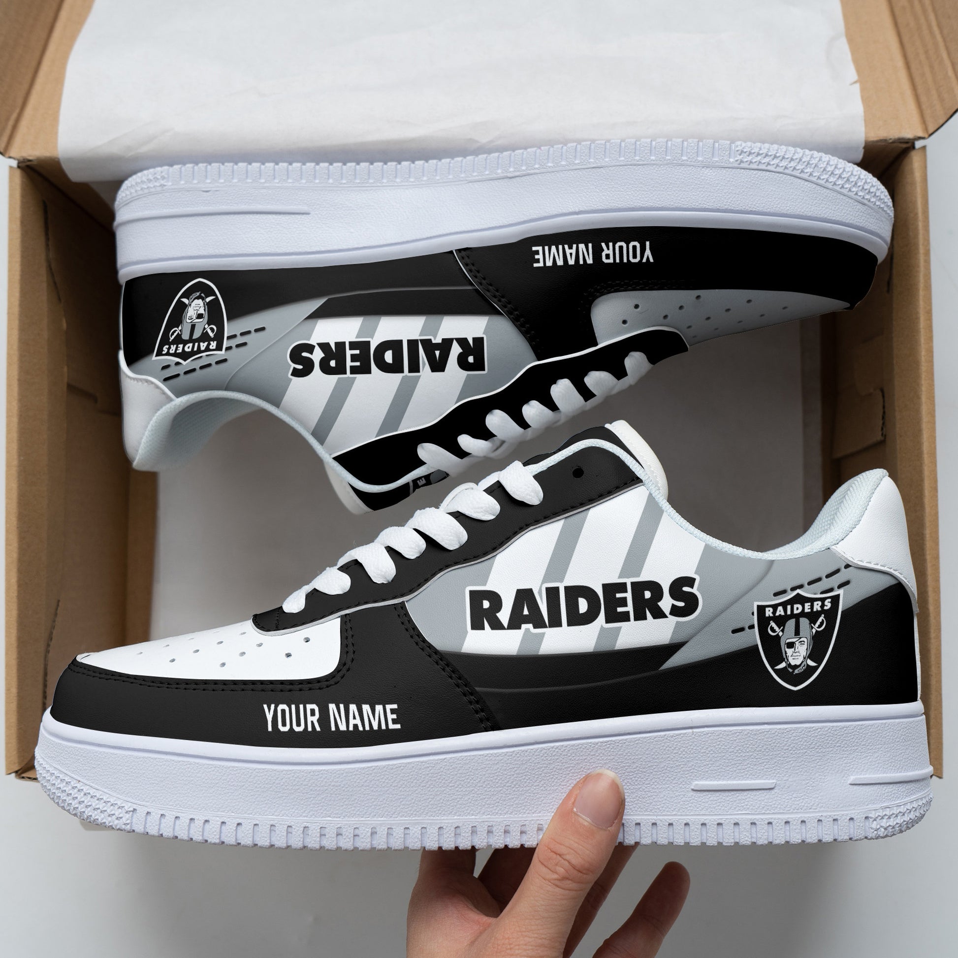 Footwearstorm Las Vegas Raiders NFL Air Low-Top Sneakers Shoes For Men And Women 1205736