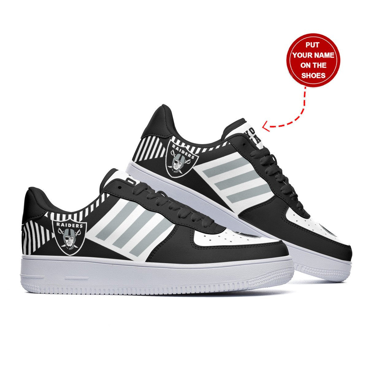 Footwearstorm Las Vegas Raiders NFL Air Low-Top Sneakers Shoes For Men And Women 1205740