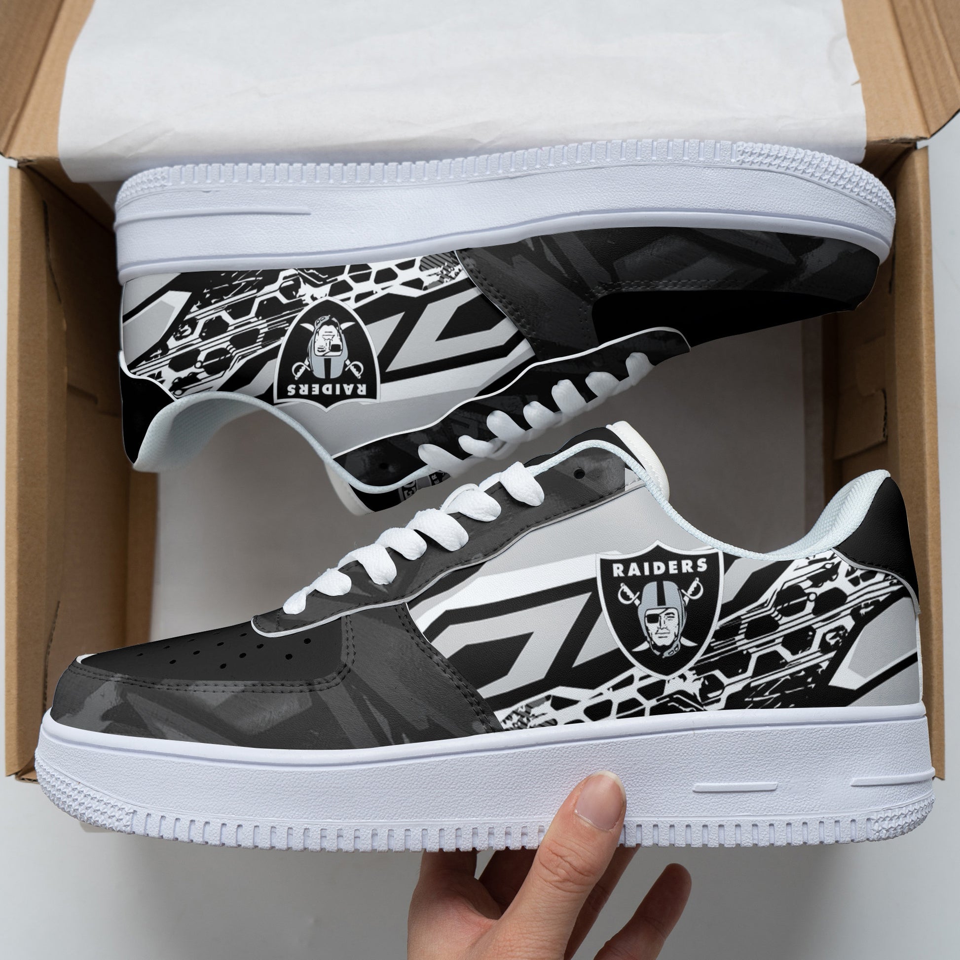 Footwearstorm Las Vegas Raiders NFL Air Low-Top Sneakers Shoes For Men And Women 1205338