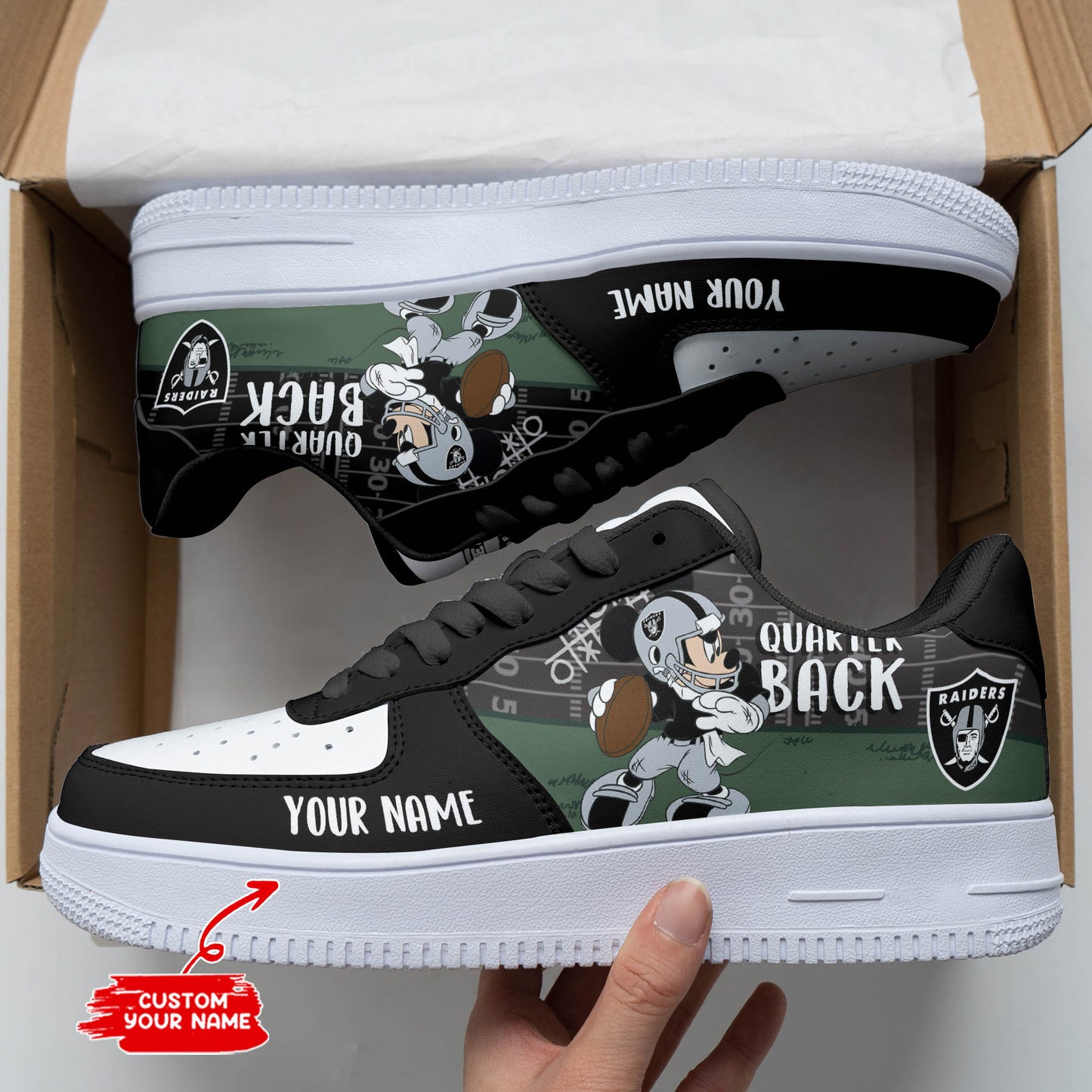 Footwearstorm Las Vegas Raiders NFL Air Low-Top Sneakers Shoes For Men And Women 1205742