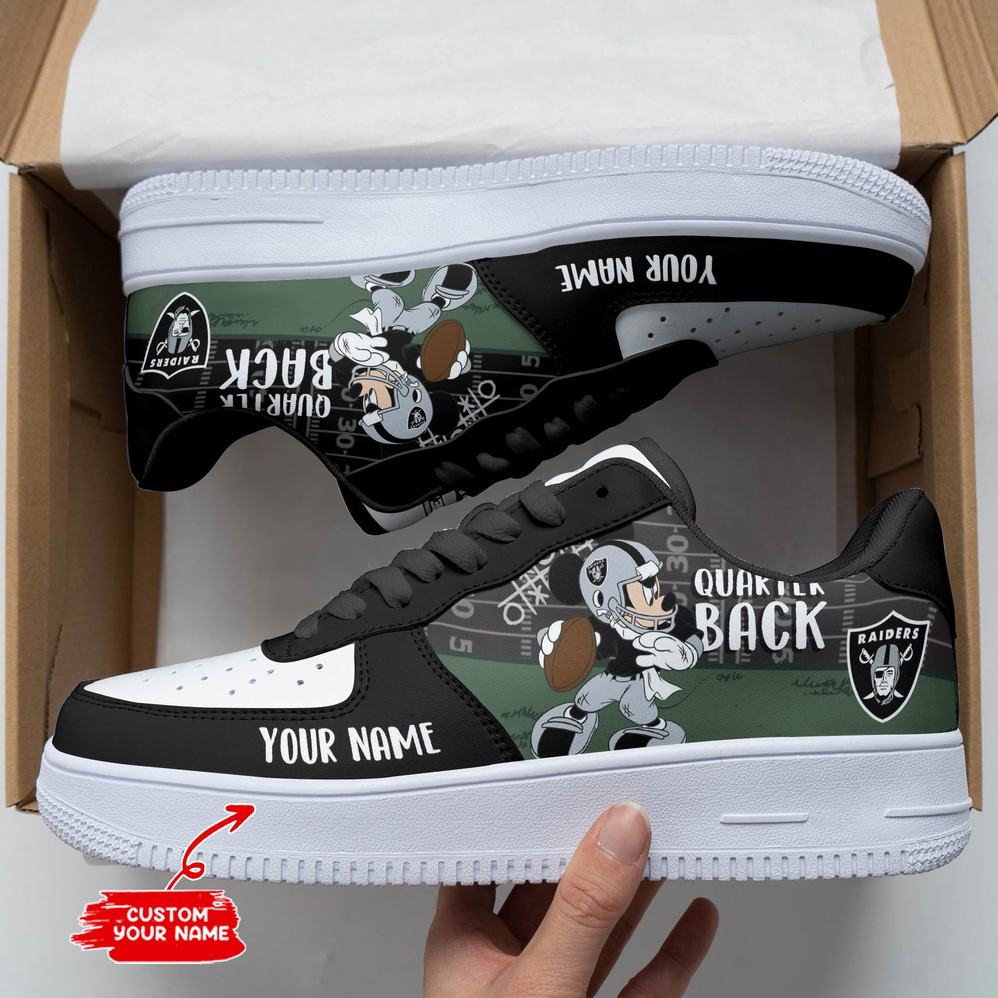 Footwearstorm Las Vegas Raiders NFL Air Low-Top Sneakers Shoes For Men And Women 1205742